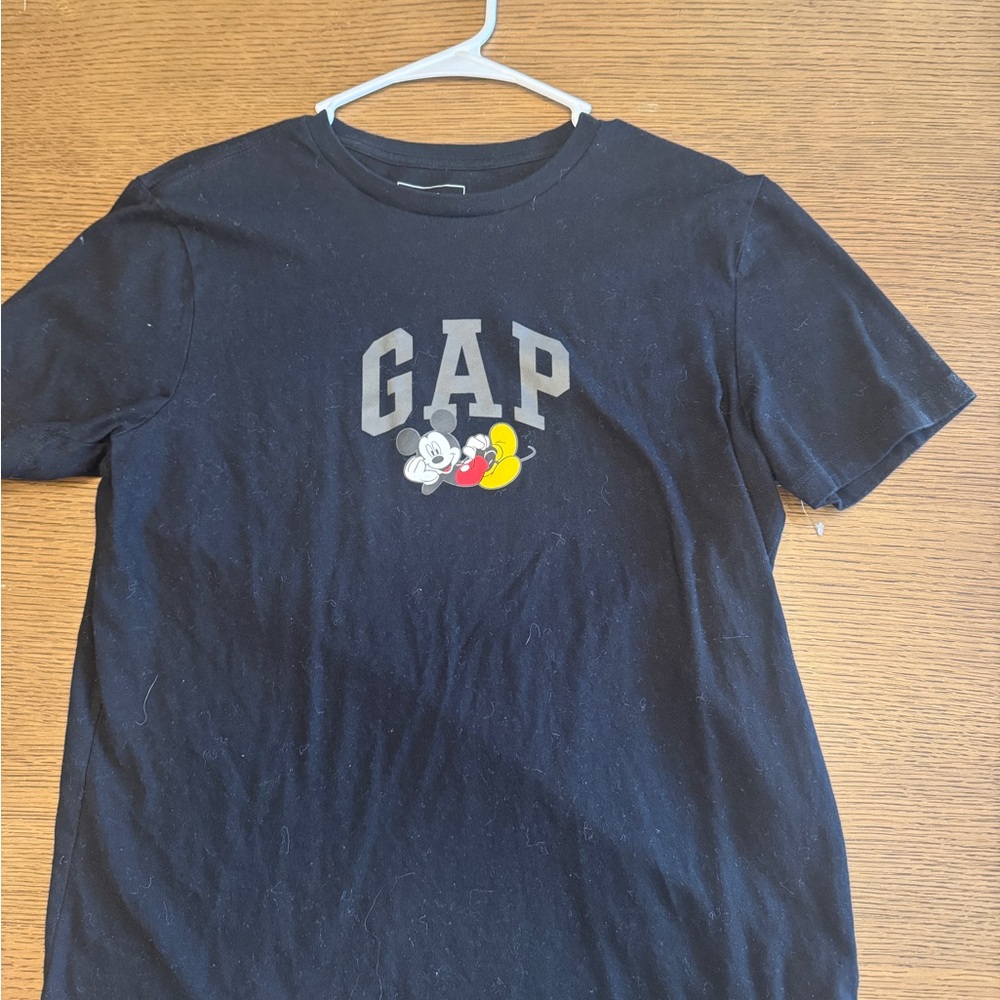 GAP Woman’s Black T-Shirt with Mickey Mouse Design